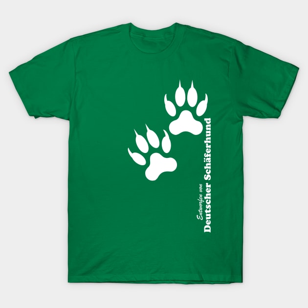 GSD Paw Prints - German Shepherd T-Shirt by TCP